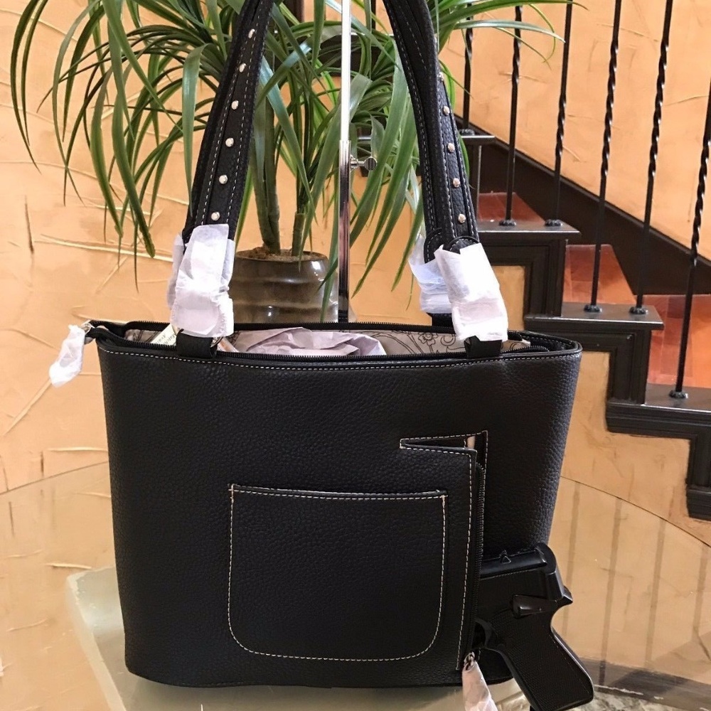 Montana West Conceal Gun Carry Tote & Wallet Set - Picture 3 of 8